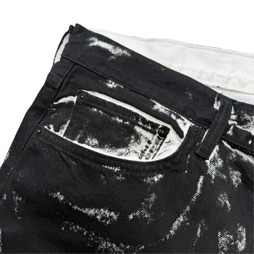 AGOLDE 90's Jeans Black White Painted Wash Straight Leg Men's Size 32
